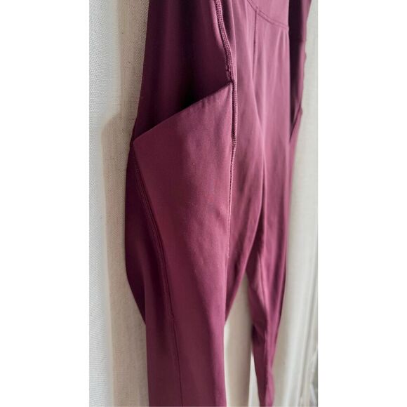 Athleta Ultimate Stash Pocket 7/8 Tights Leggings Deep Burgundy 1X High Rise - Picture 7 of 14